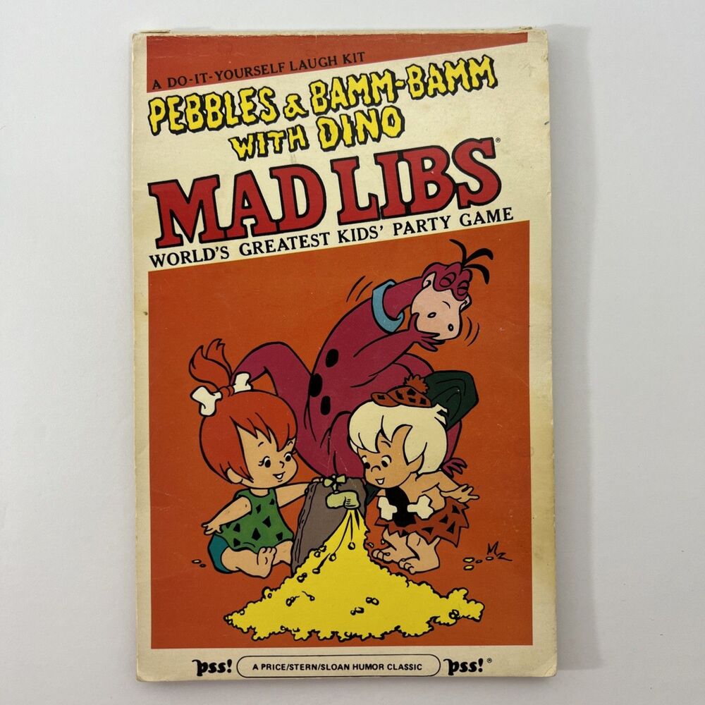 Vintage - Unused MadLibs Mad Libs - Flintstones - Pebbles Bamm Bamm - NEW